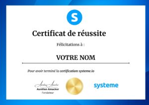 Devenez certifié systeme.io et faites décoller votre business en ligne !